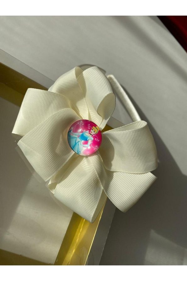 Princess Sindrella Cream Satin Bow Headband for Kids