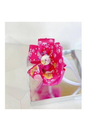 QUEEN ACCESSORY Neon Pink Sleeping Beauty Mother-Daughter Baby Set with Satin Headband and Hairpin