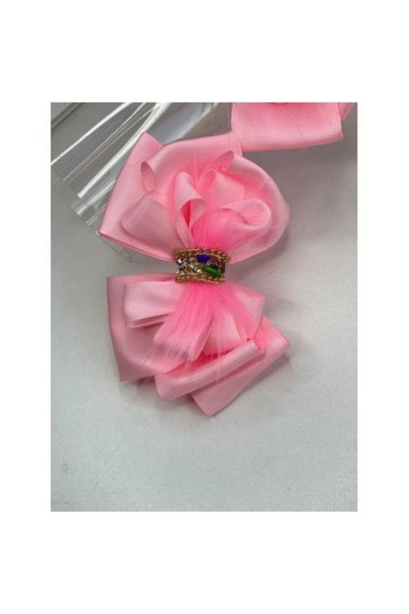 QUEEN ACCESSORIES Pink 2-Piece Satin Headband and Hairpin Set for Mothers and Daughters