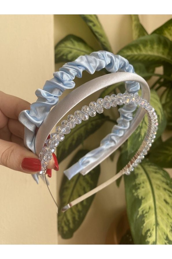 CSR Accessories 3-Piece Satin and Crystal Tiara Set