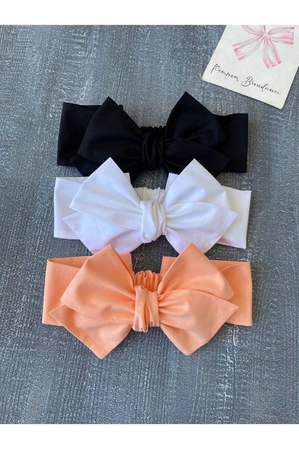 Pink Bow Bandana Set for Baby Girls