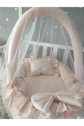 Jaju Baby Nest Salmon Canopy and Toy Hanging Luxury Design