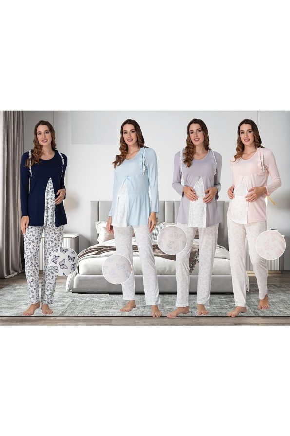 Effortt Printed Maternity Pajama Set