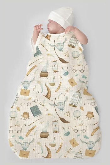 Tuğba Swan 4-Layer Muslin Baby Sleep Bag (0-18 Months) - Harry Potter Dream