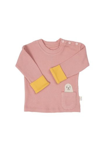 PHOCA Pocket Printed Organic Sweatshirt with Shoulder Snaps