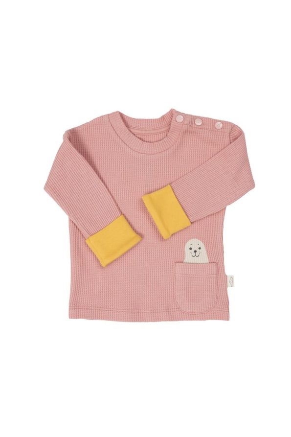 PHOCA Pocket Printed Organic Sweatshirt with Shoulder Snaps