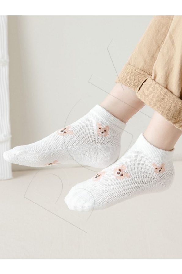 5 Pairs of Children's Bear Patterned Socks