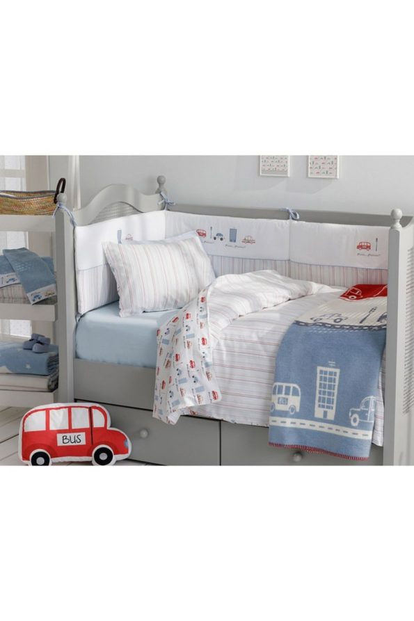 English Home Mini Cars Cotton Baby Bedding Set 100x150 Cm Blue