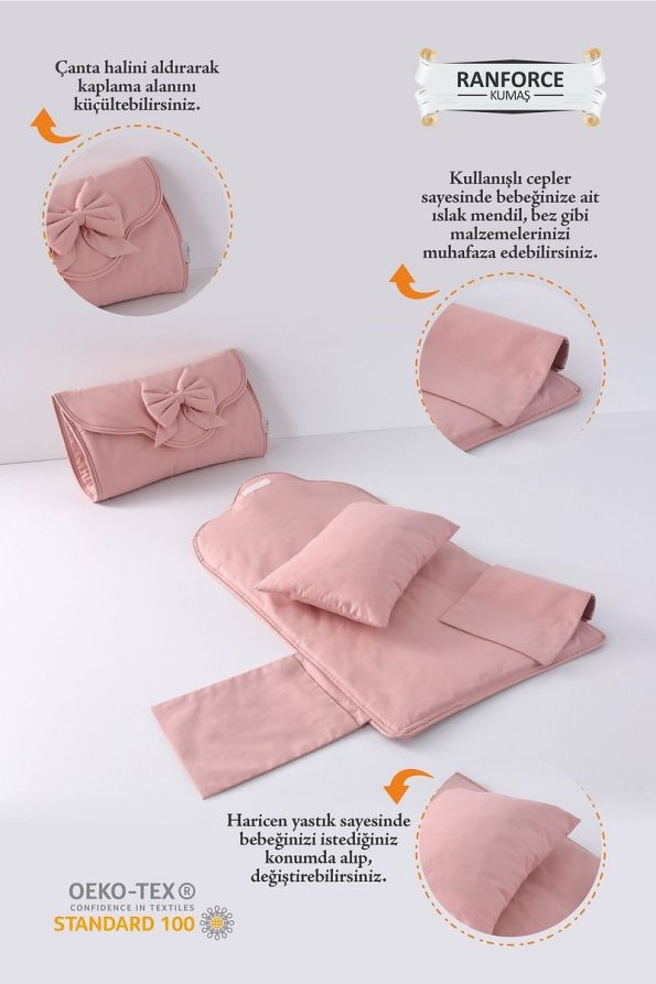 Umaybebek Portable Changing Mat - Pink