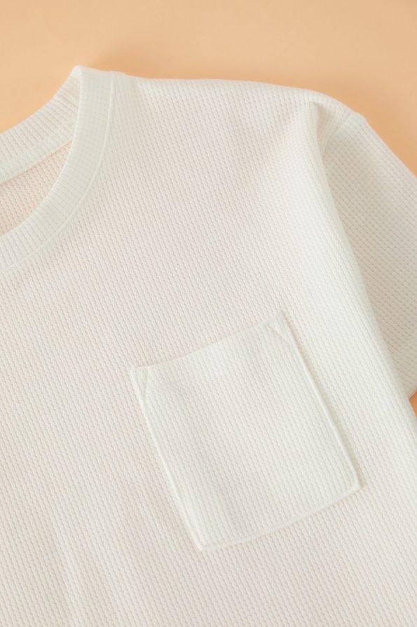Trendyolmilla Kids Cream Cotton Basic Short and T-Shirt Set