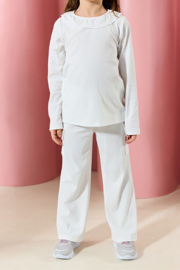 Trendyolmilla Kids Cream Girls' Knitted Two-Piece Set