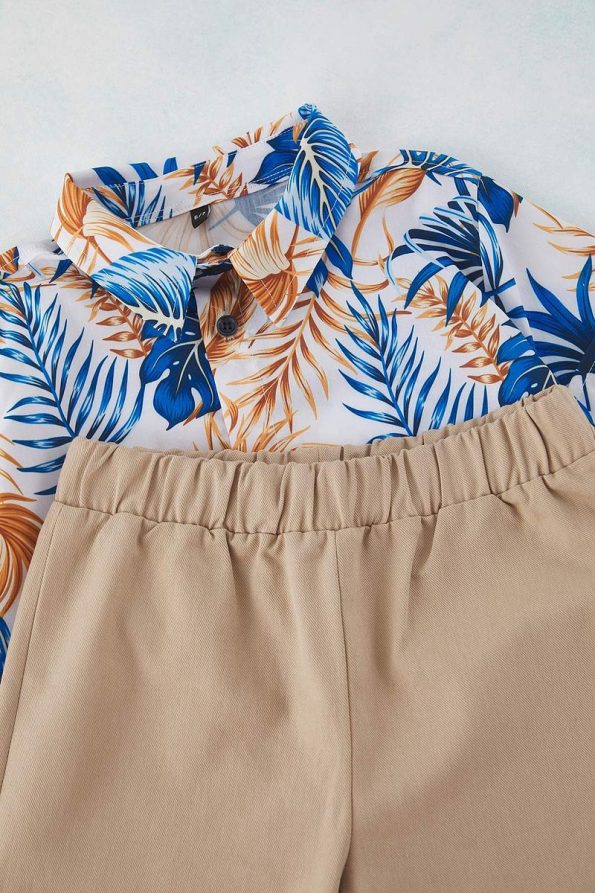 Trendyolmilla Kids Blue Printed Woven Two-Piece Set