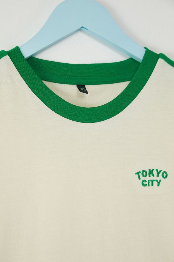 Trendyolmilla Kids Green Boys' 100% Cotton Slogan Embroidered Short Sleeve T-Shirt