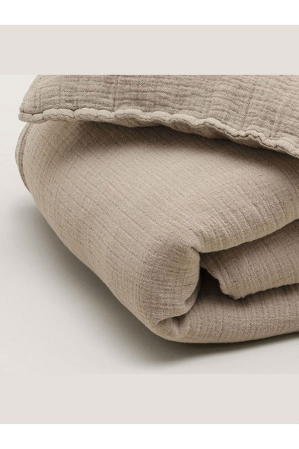 Mother's Voice Crinkle Muslin Baby Bedding Set - Beige