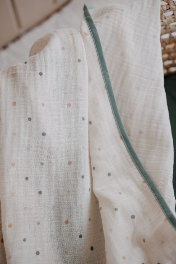 TBA COLLECTION Muslin Blanket | Green Dots