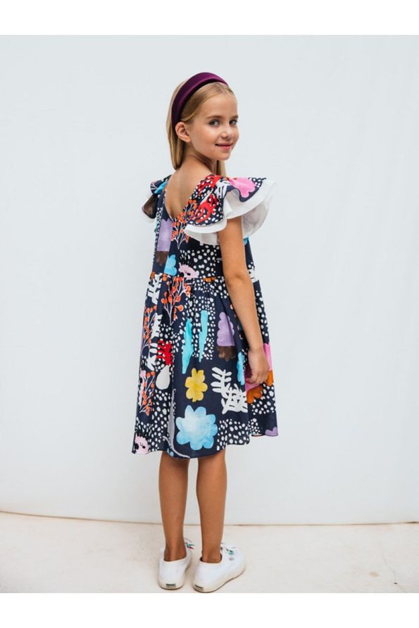 SheShe Girls' Dress - Navy