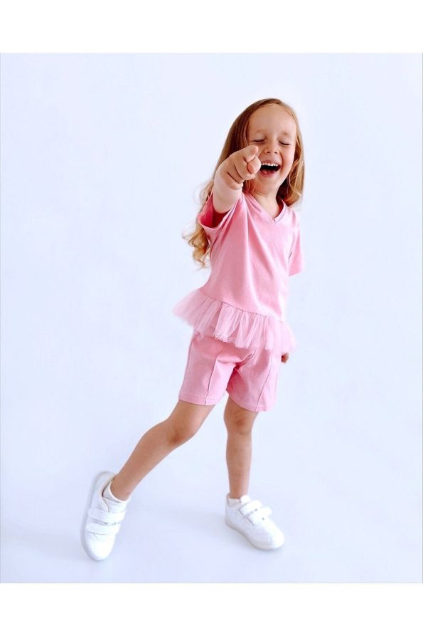 Girls' Summer Tutu Detailed Top and Bottom Set
