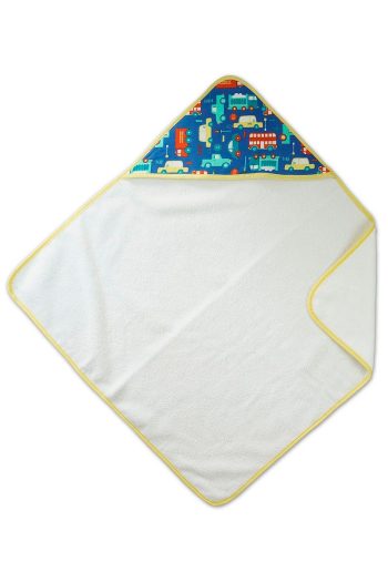 Soft Cotton Baby Bath Towel Wrap for Boys 75*75cm / Traffic