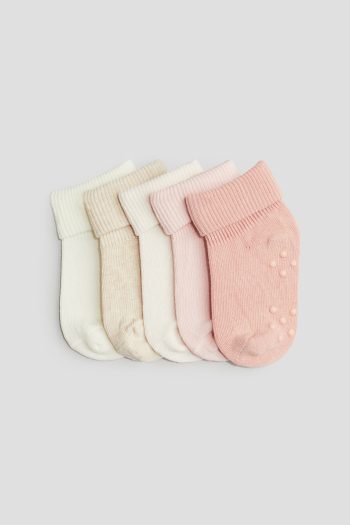 Set of 5 Non-Slip Protective Socks