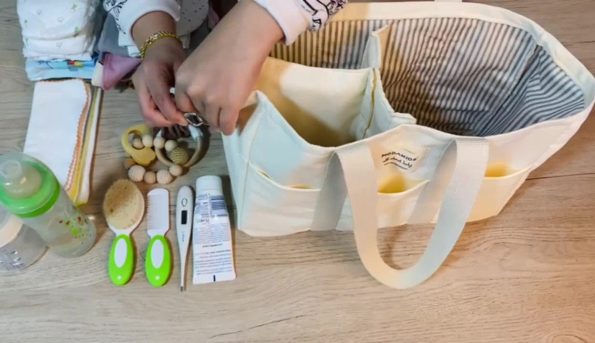 Modakids Canvas Mother Baby Care Bag Organizer