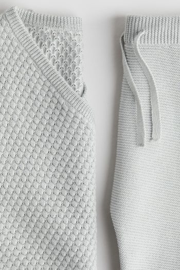 2-Piece Knit Cardigan and Pants Set