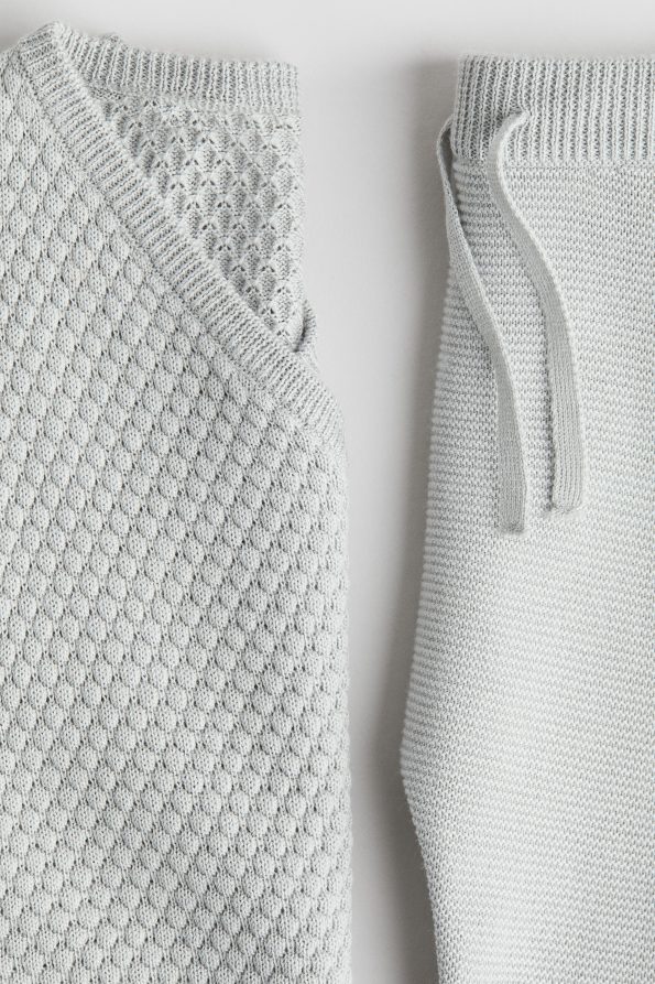 2-Piece Knit Cardigan and Pants Set