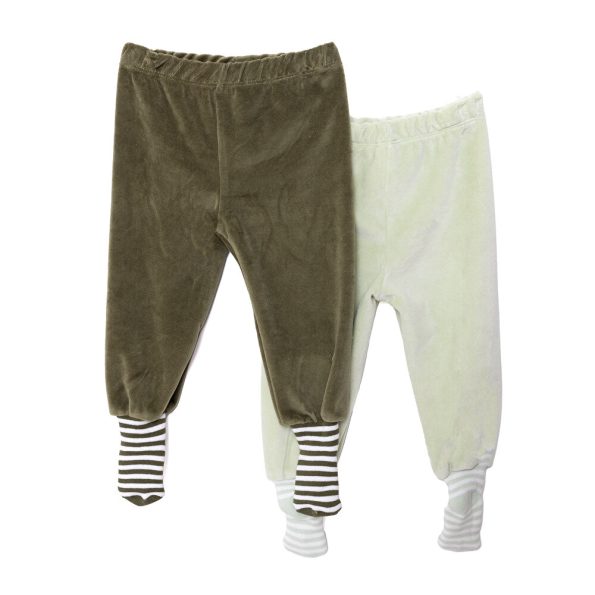 Boys' Two-Piece Corduroy Pants with Socks - Green