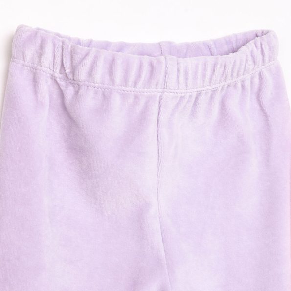 Girls' Velvet Purple Pants with Socks