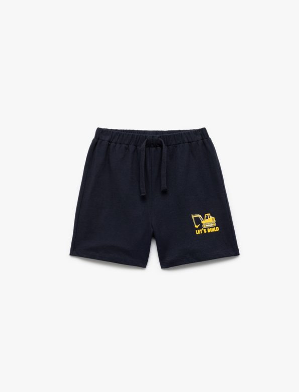 Boys' Printed Cotton Drawstring Shorts