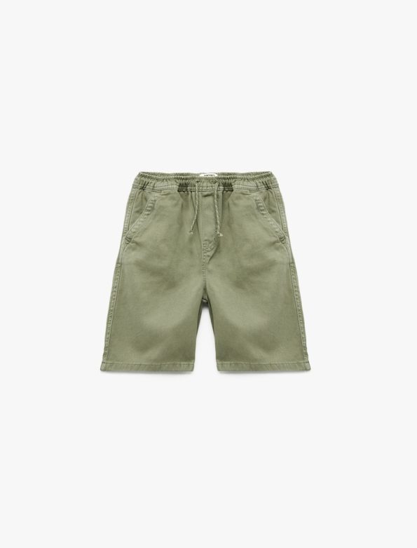 Boys' Cotton Pocket Detail Elastic Waist Chino Shorts