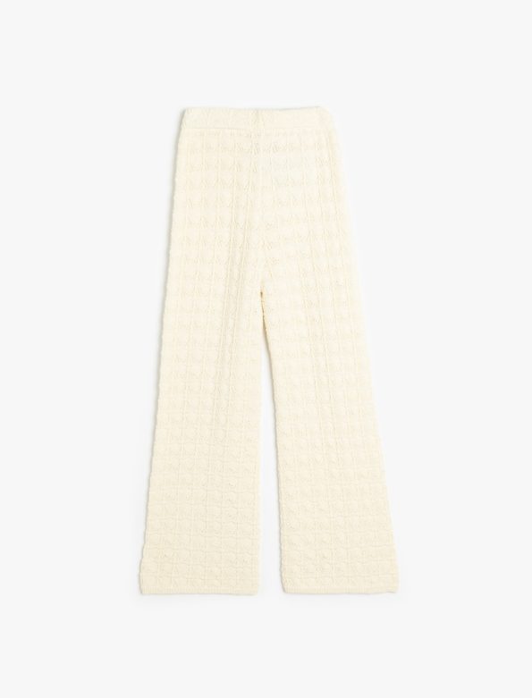 Girls' Chunky Knit Wide-Leg Pants
