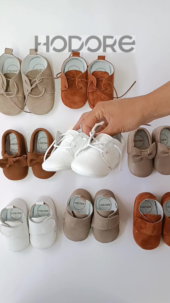 Hodore Sofia Cream Genuine Leather Baby Moccasins