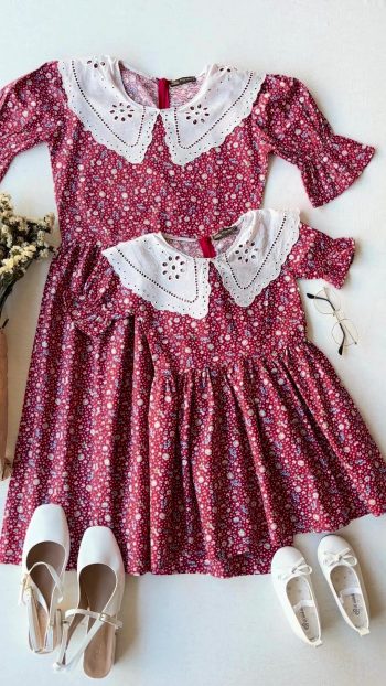 Little One Boutique Vintage Floral Dress Set for Moms and Daughters
