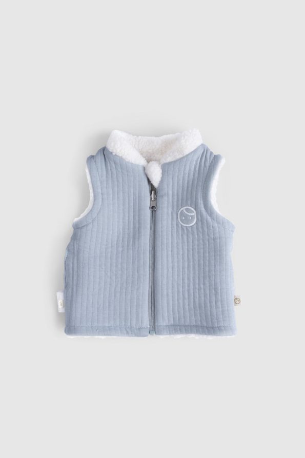 Reversible Quilted Wellsoft Blue Vest