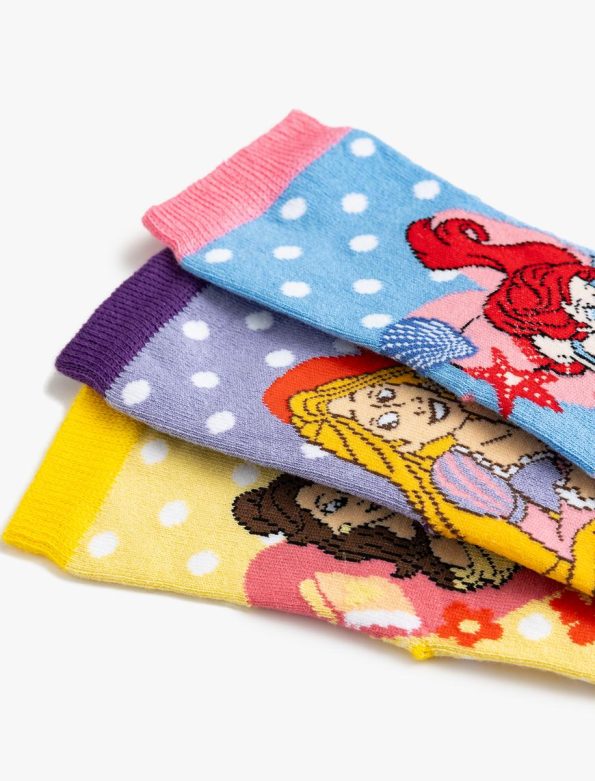 Girls' 3-Pack Licensed Disney Princess Socks