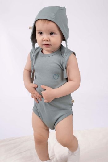 3-Piece Organic Cotton Snap Bodysuit Set with Animal Print
