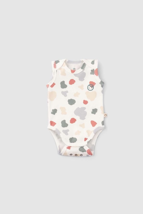 3-Piece Organic Cotton Snap Bodysuit Set with Animal Print