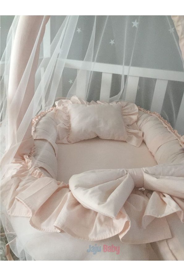 Jaju Baby Nest Salmon Canopy and Toy Hanging Luxury Design
