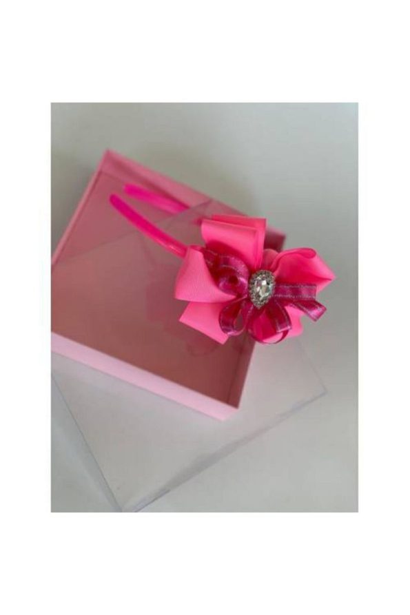 QUEEN ACCESSORY Neon Pink Crystal Crown for Mother and Daughter