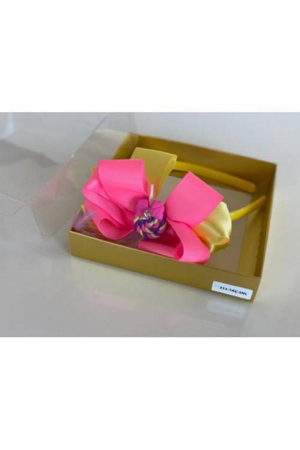 QUEEN ACCESSORY Neon Pink Yellow Lollipop Styled Mother Daughter Gift Crown
