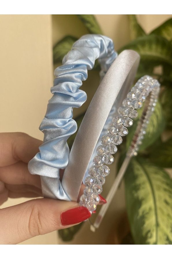 CSR Accessories 3-Piece Satin and Crystal Tiara Set