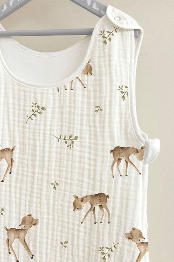 Tuğba Swan 4-Layer Muslin Baby Sleep Sack (0-18 Months) - Bambi Dream