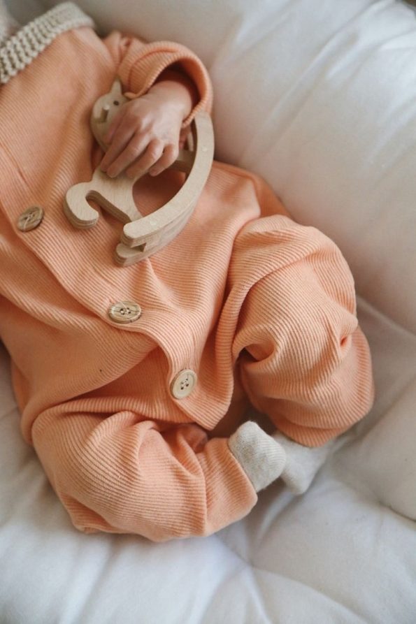 Thebellobambinoo Baby Romper Salmon Unisex for Boys and Girls