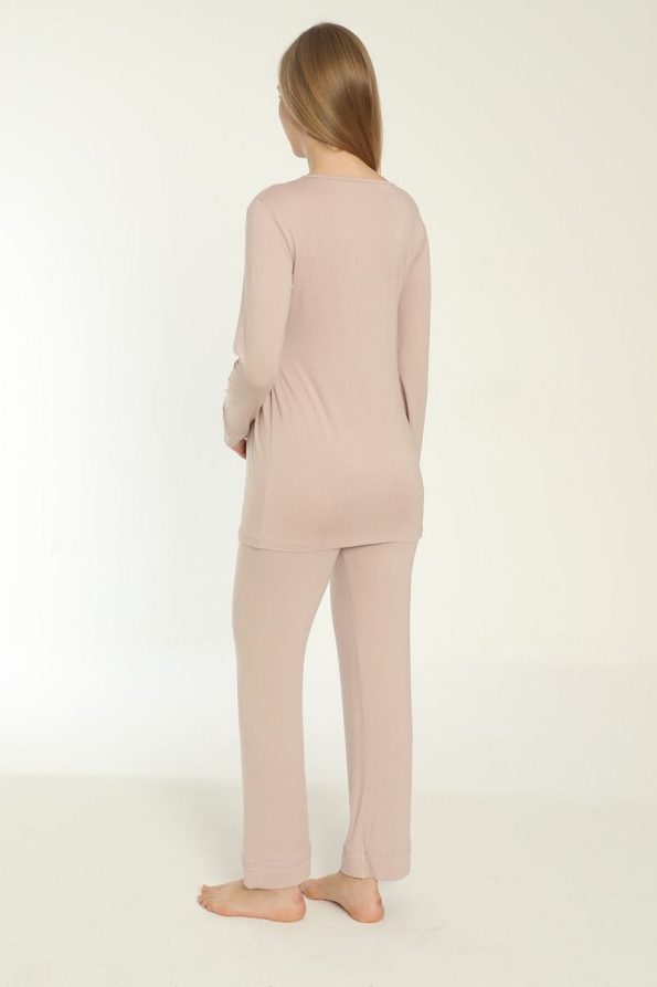 Miss Dünya Lissa Breastfeeding Friendly Long Sleeve Maternity Pajama Set