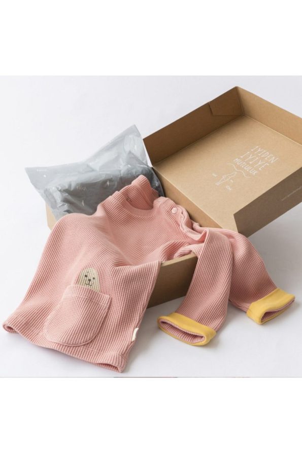 PHOCA Pocket Printed Organic Sweatshirt with Shoulder Snaps