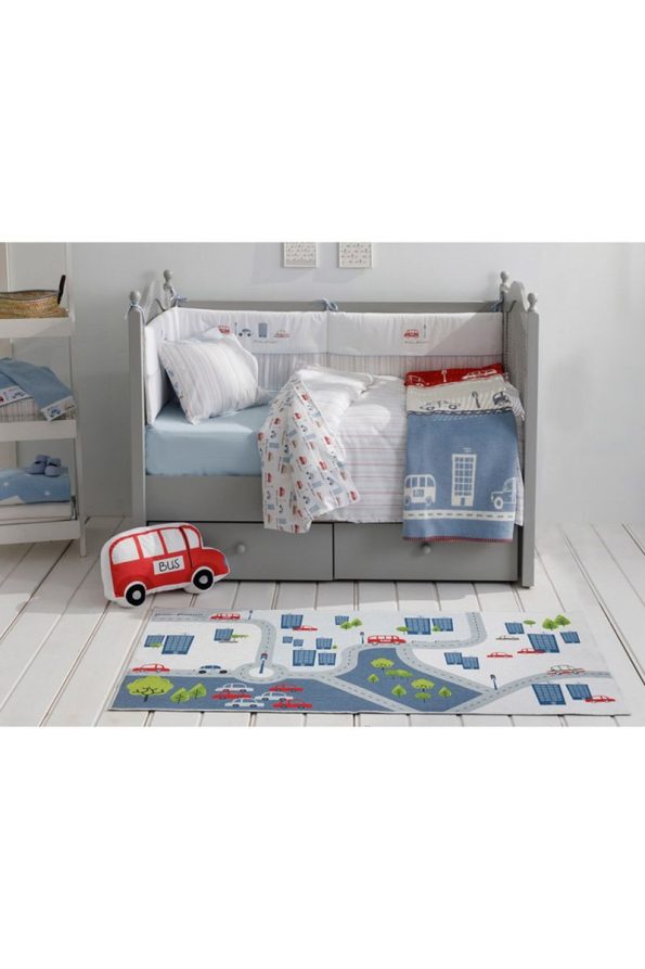 English Home Mini Cars Cotton Baby Bedding Set 100x150 Cm Blue