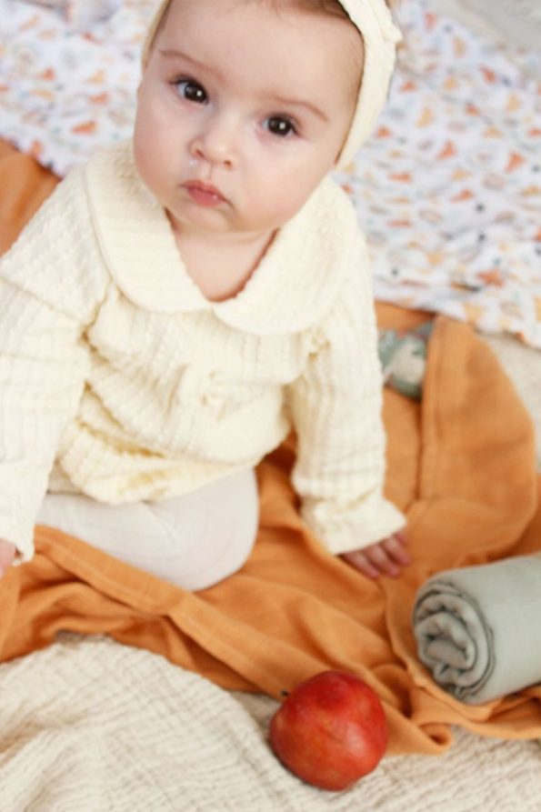 YUMURCAKEVİ 120x120 Triple Muslin Baby Blanket Set