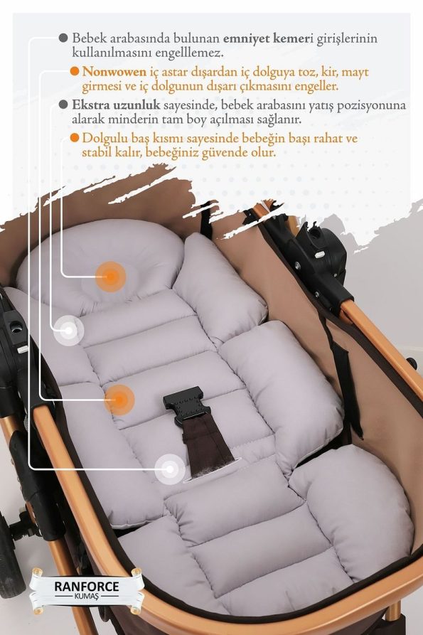 Umaybebek Orthopedic Baby Stroller Cushion with Cotton Fabric