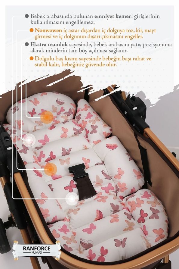 Umaybebek Orthopedic Baby Stroller Cushion with Cotton Fabric