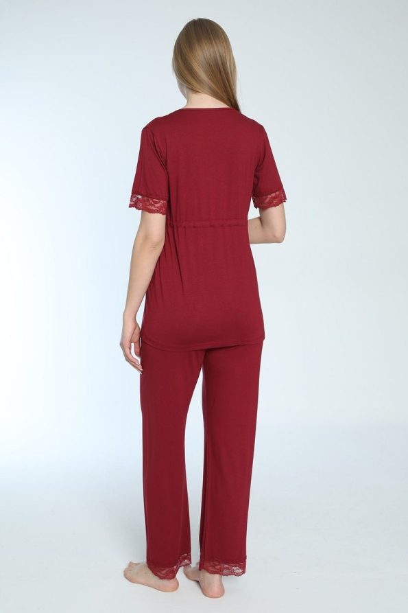 Miss World Lissa Nursing-Friendly Front-Opening Maternity and Postpartum Pajama Set